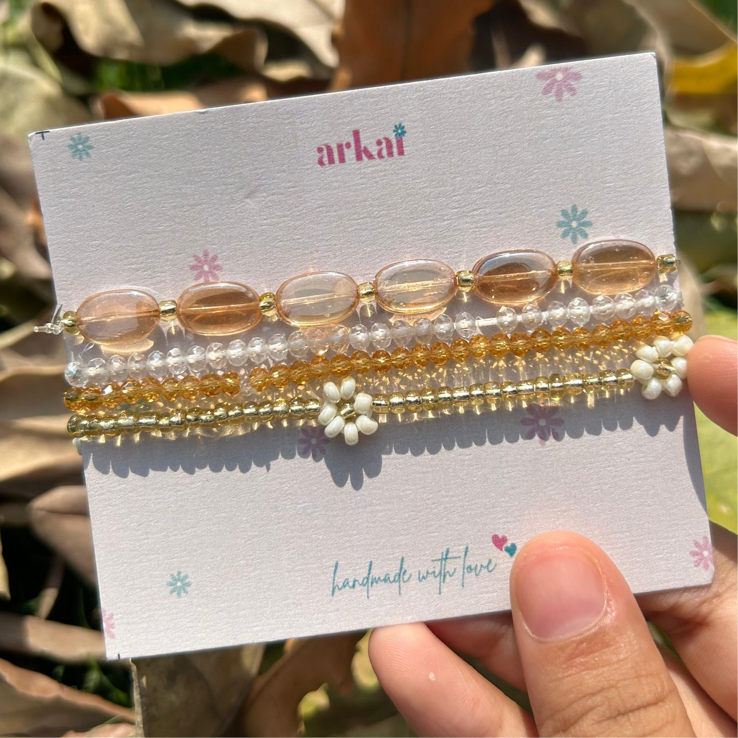Sunlit Daisy Bracelet Stack