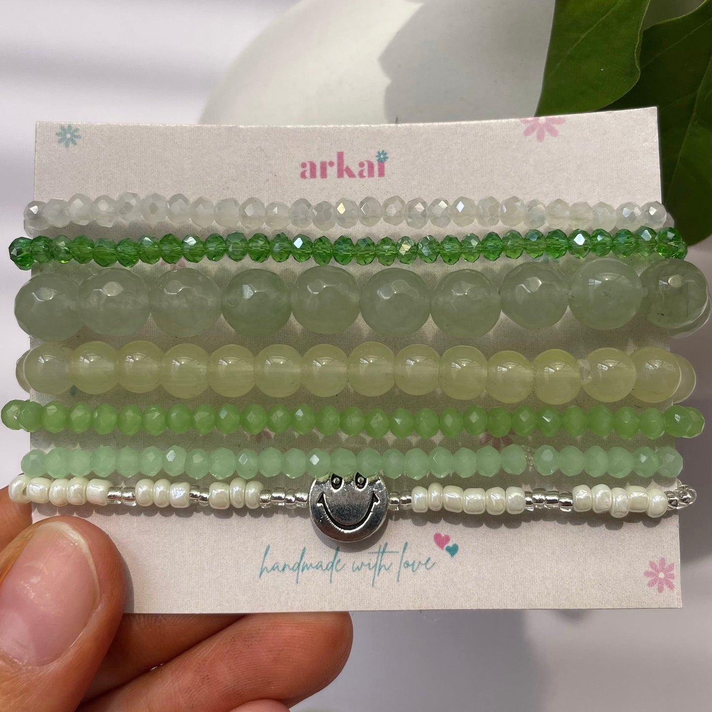 Green Harmony Bracelet Stack